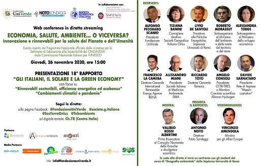 Giovedì il rapporto “Gli italiani, il solare e la Green Economy”