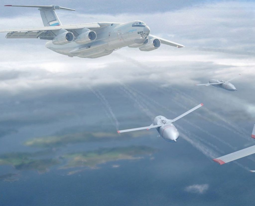 Una versione per il lancio di sciami di droni del cargo Ilyushin Il-76?