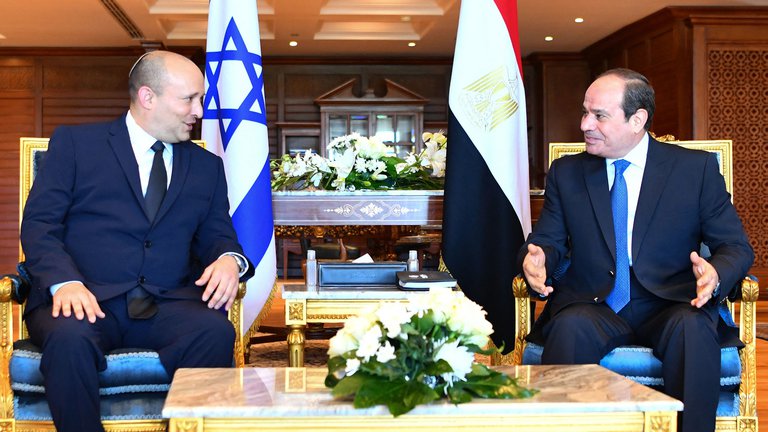 Naftali Bennett viajó a Egipto: es la primera visita de un primer ministro de Israel en 10 años
