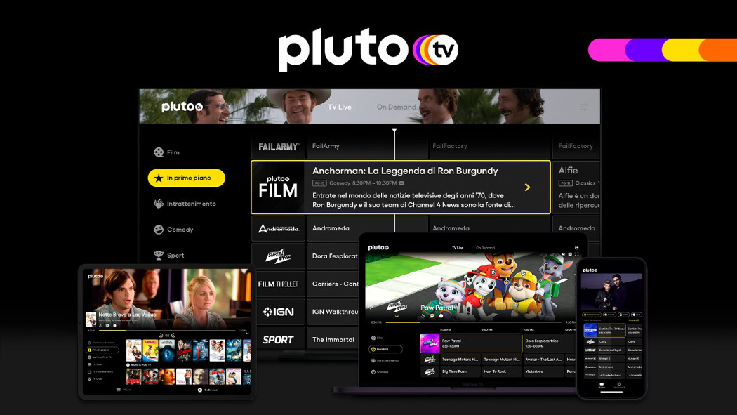 Arriva anche in Italia la nuova piattaforma streaming Pluto tv gratuita