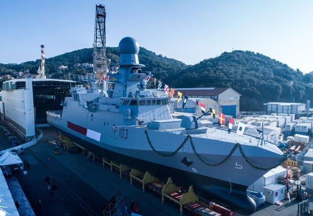 Fincantieri vara la terza corvetta per il Qatar Fincantieri vara la terza corvetta per il Qatar