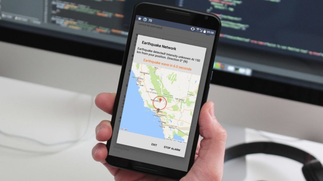 Un’ app che segnala l’ arrivo di un terremoto