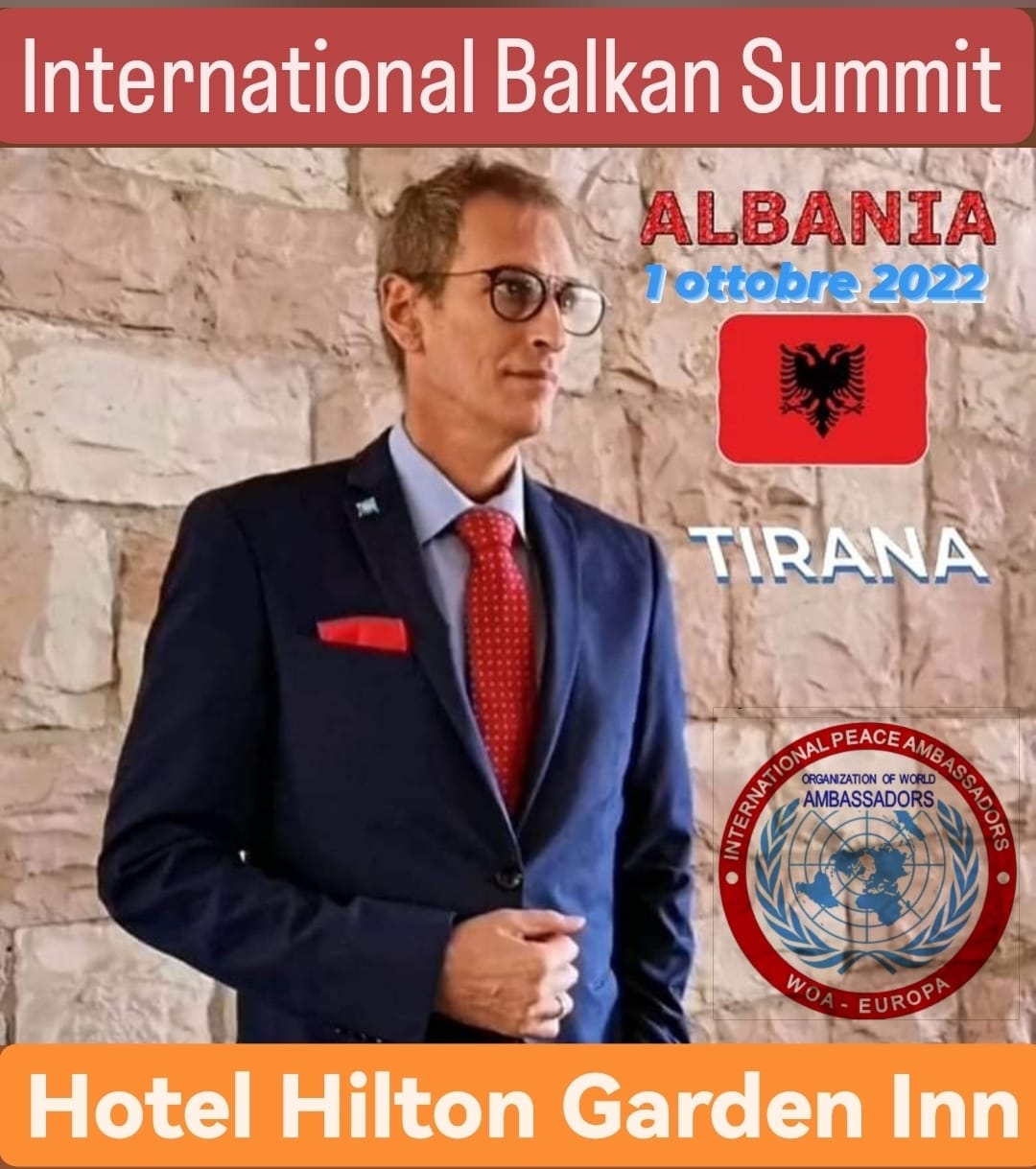 Il Cancelliere Giuseppe Prete sarà presente a Tirana al Summit Internazionale della World Organization of Ambassadors