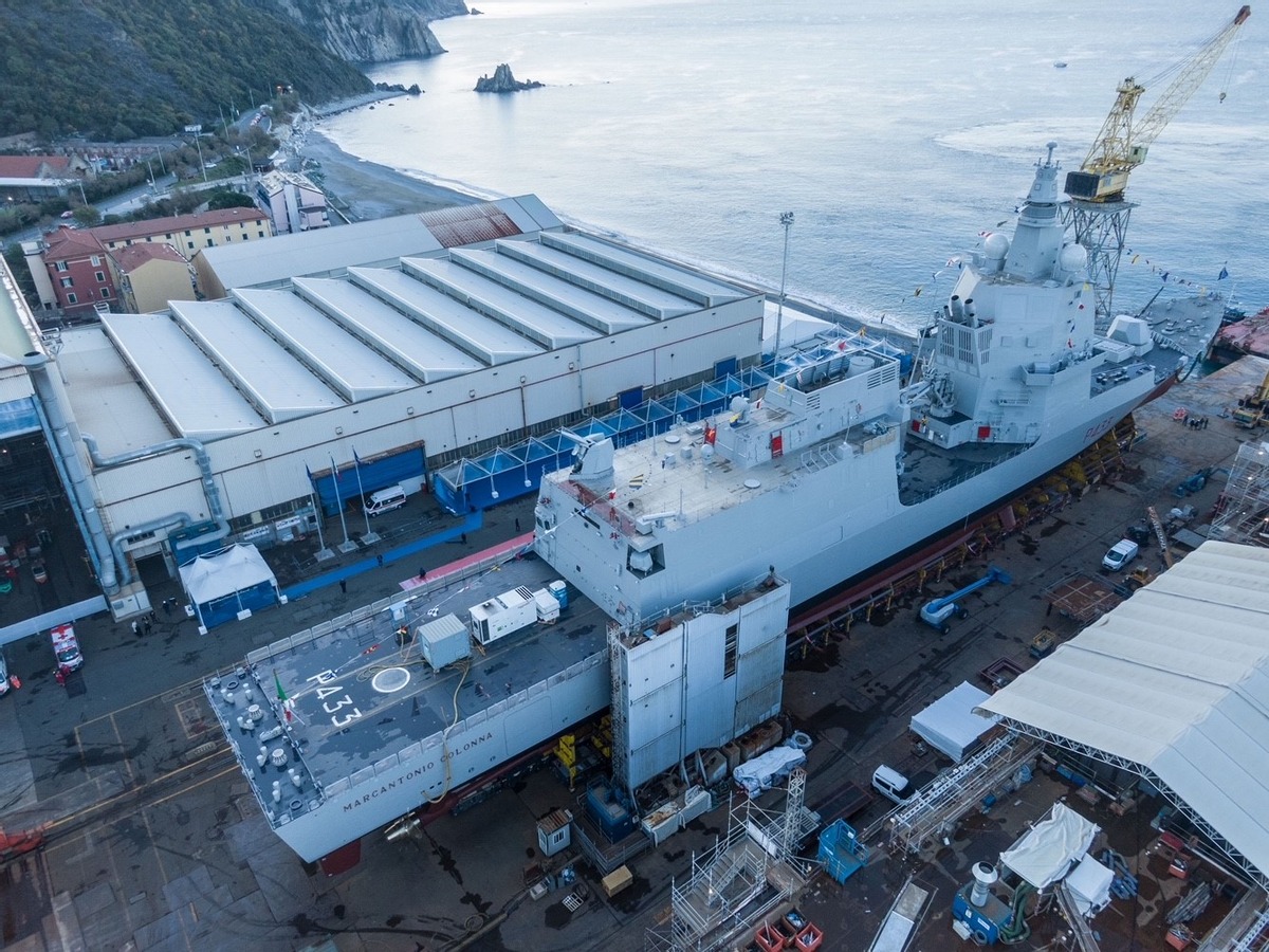 Varato da Fincantieri a Riva Trigoso il pattugliatore Marcantonio Colonna Varato da Fincantieri a Riva Trigoso il pattugliatore Marcantonio Colonna