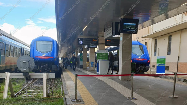 Inauguration of the Blues train of Trenitalia at Cagliari