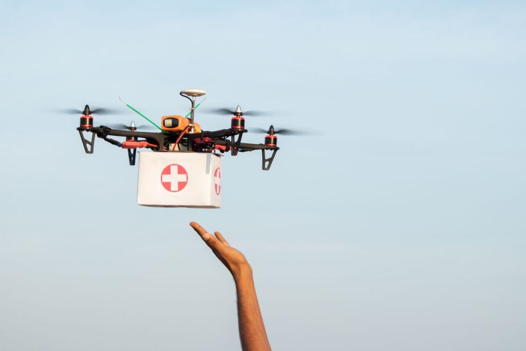 Utilizzare droni per il trasporto di farmaci e forniture mediche